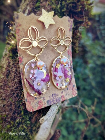 Boucles d'oreilles féeriques ✨️ fleurs de douceur 🌸
