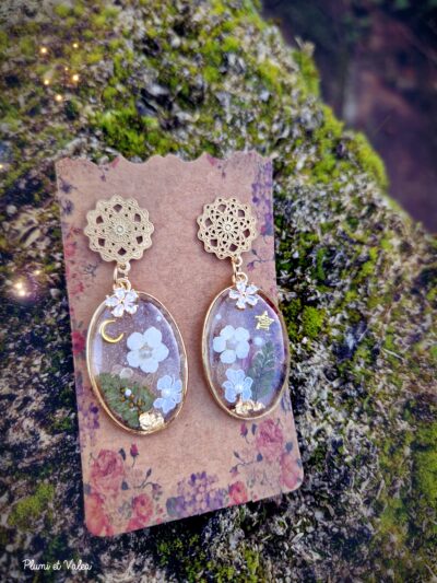 Boucles d'oreilles féeriques ✨️  lueur d'hiver 🌙